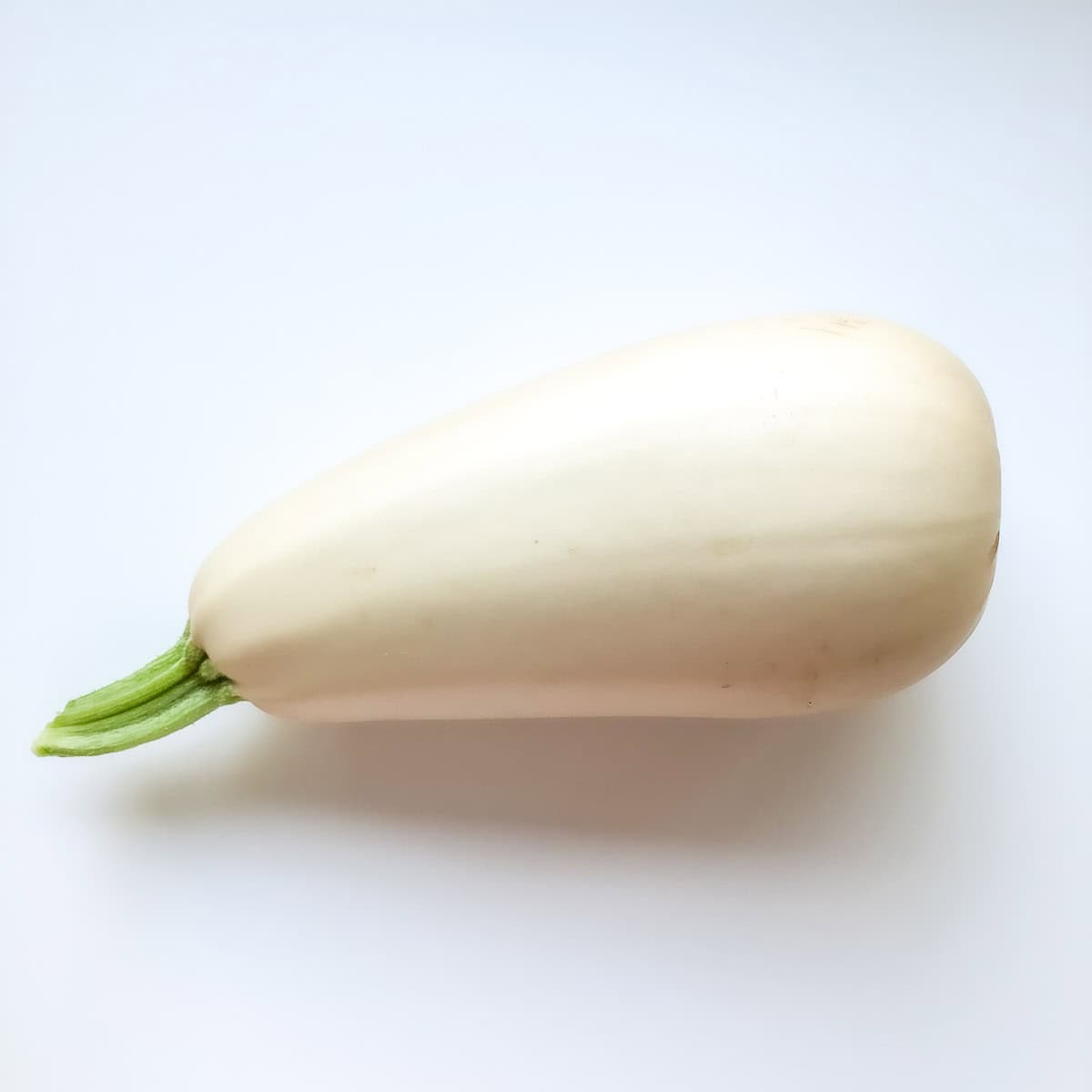 An image of white squash on a white countertop.