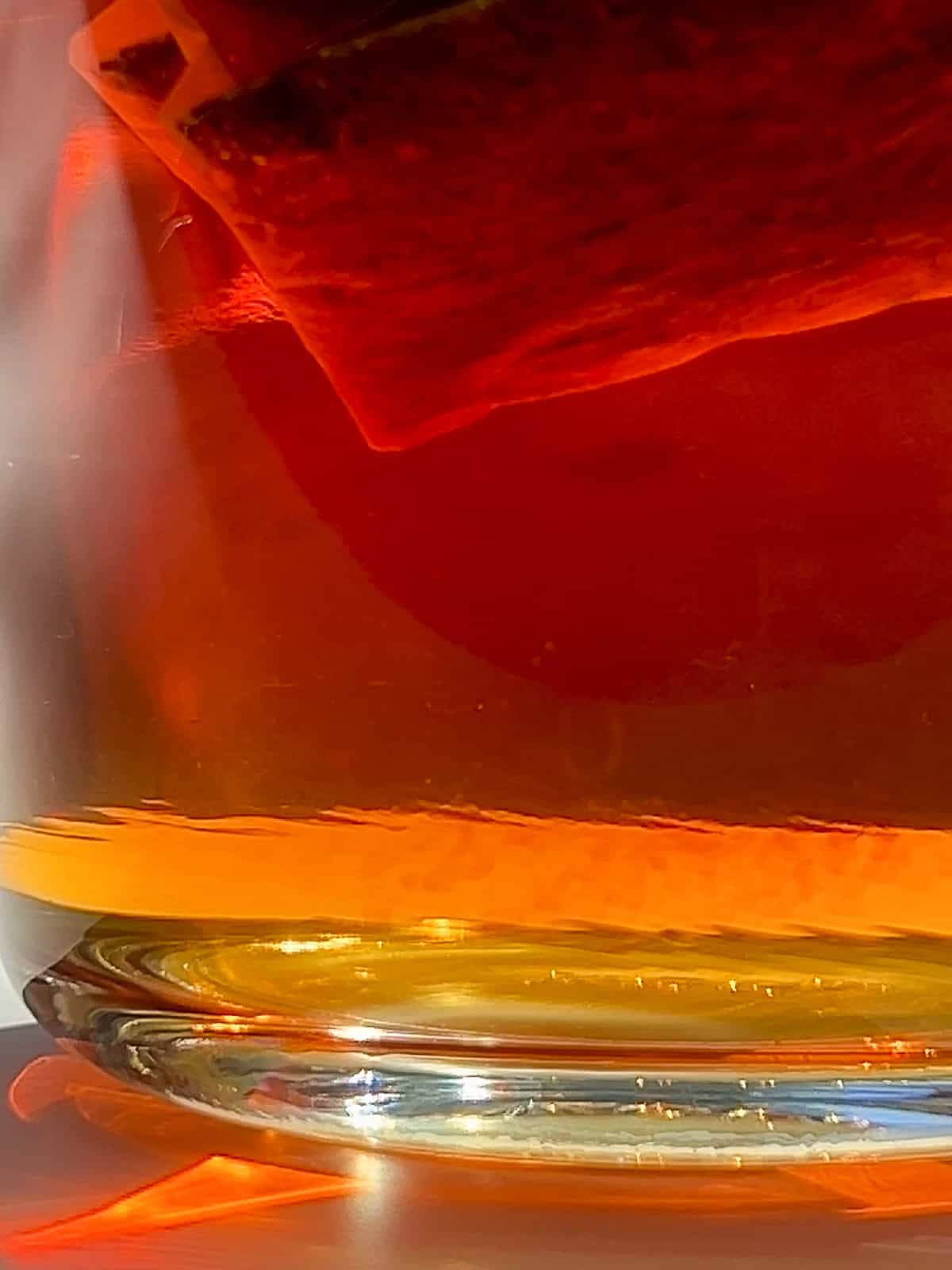 A close up image of a tea steeping.